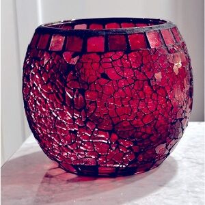 Mosaic Glass Candle Holder